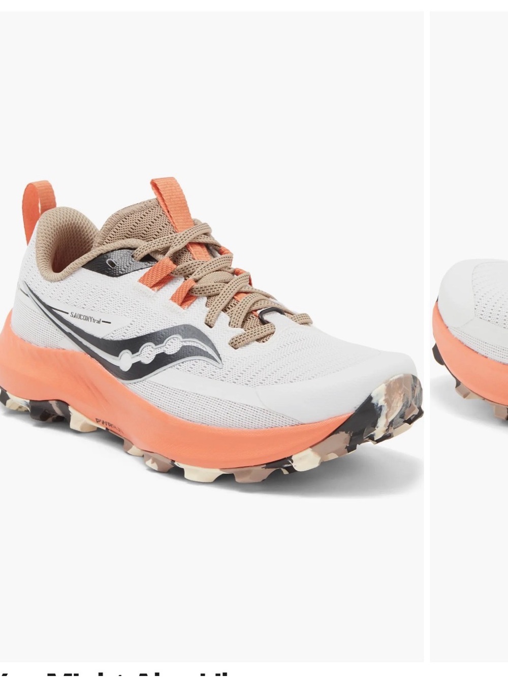 Saucony Women’s White & Coral Trail Running Sneakers
